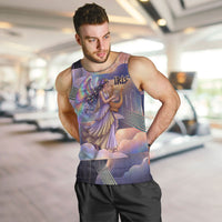 Iris Goddess Men Tank Top Rainbow Winged Iris - Pitcher Lyre And Greek Key