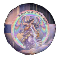 Iris Goddess Spare Tire Cover Rainbow Winged Iris - Pitcher Lyre And Greek Key