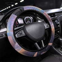 Iris Goddess Steering Wheel Cover Rainbow Winged Iris - Pitcher Lyre And Greek Key
