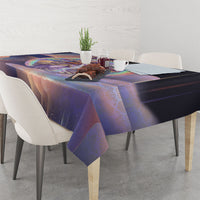Iris Goddess Tablecloth Rainbow Winged Iris - Pitcher Lyre And Greek Key