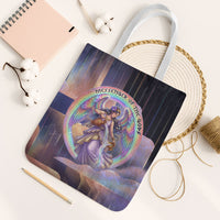 Iris Goddess Tote Bag Rainbow Winged Iris - Pitcher Lyre And Greek Key