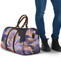 Iris Goddess Travel Bag Rainbow Winged Iris - Pitcher Lyre And Greek Key