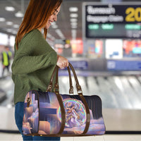Iris Goddess Travel Bag Rainbow Winged Iris - Pitcher Lyre And Greek Key