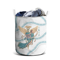 Iris Goddess Laundry Basket Winged Iris Caduceus Staff Rainbow Ribbon Greek Key