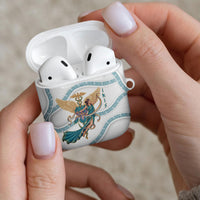 Iris Goddess AirPods Case Winged Iris Caduceus Staff Rainbow Ribbon Greek Key
