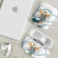 Iris Goddess AirPods Case Winged Iris Caduceus Staff Rainbow Ribbon Greek Key
