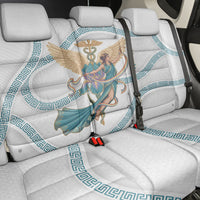 Iris Goddess Back Car Seat Cover Winged Iris Caduceus Staff Rainbow Ribbon Greek Key