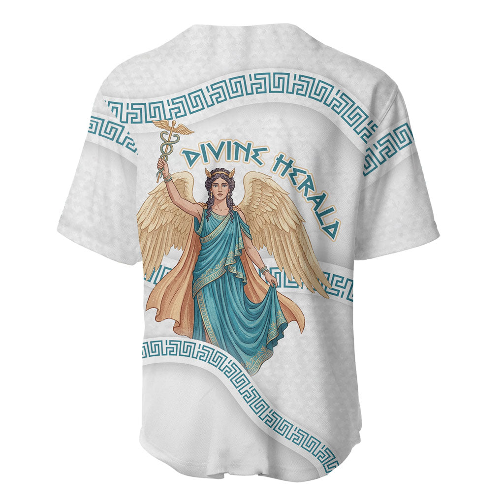 Iris Goddess Baseball Jersey Winged Iris Caduceus Staff Rainbow Ribbon Greek Key