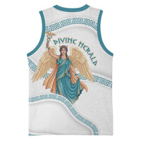Iris Goddess Basketball Jersey Winged Iris Caduceus Staff Rainbow Ribbon Greek Key