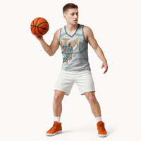 Iris Goddess Basketball Jersey Winged Iris Caduceus Staff Rainbow Ribbon Greek Key