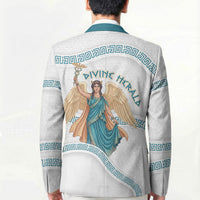 Iris Goddess Blazer Winged Iris Caduceus Staff Rainbow Ribbon Greek Key