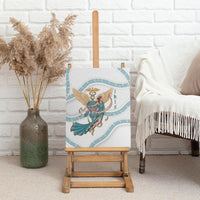 Iris Goddess Canvas Wall Art Winged Iris Caduceus Staff Rainbow Ribbon Greek Key