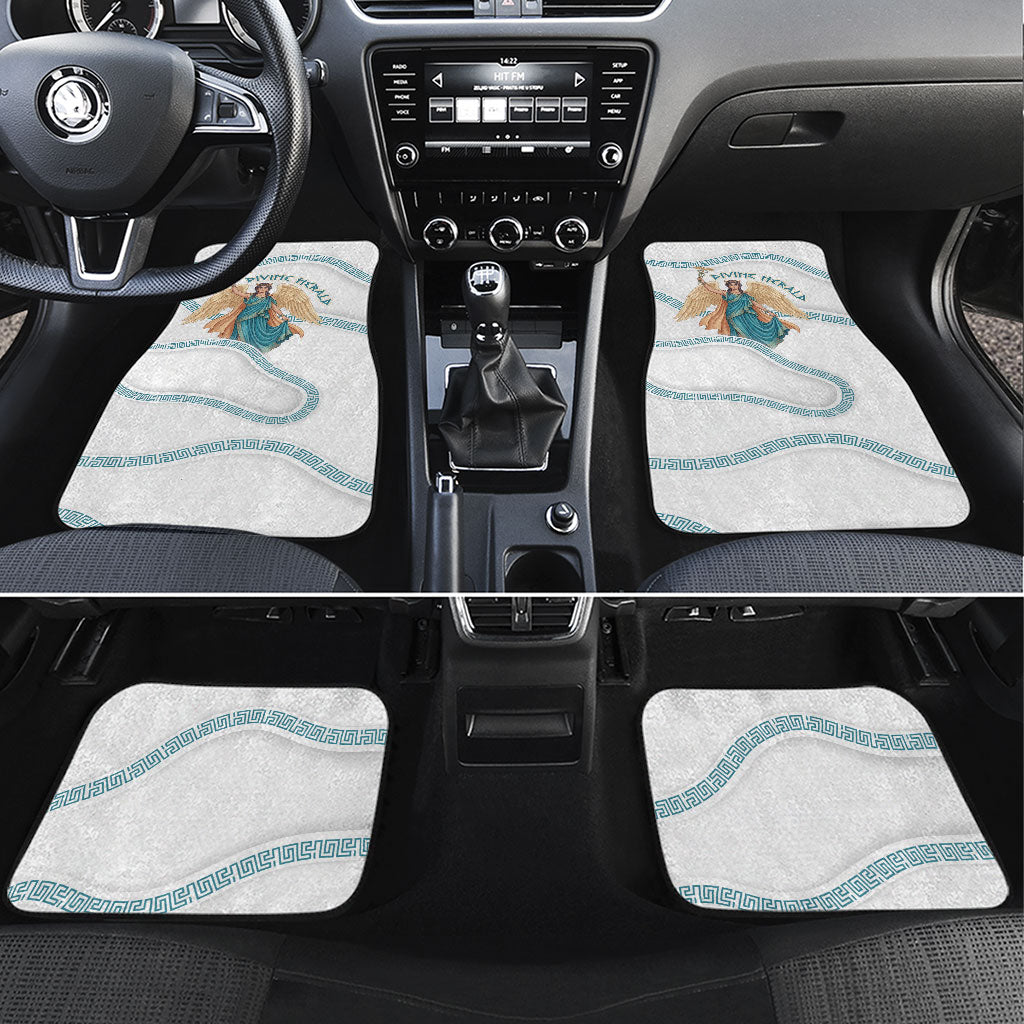 Iris Goddess Car Mats Winged Iris Caduceus Staff Rainbow Ribbon Greek Key