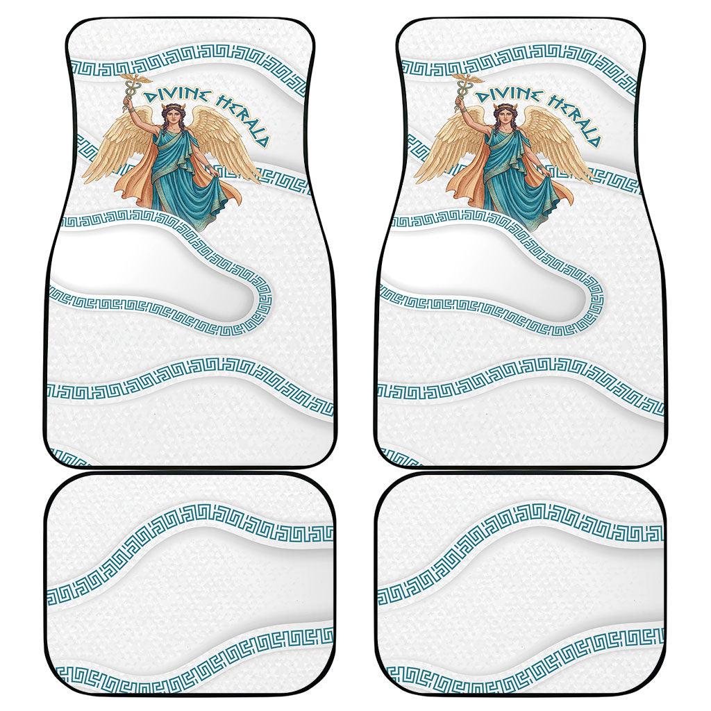 Iris Goddess Car Mats Winged Iris Caduceus Staff Rainbow Ribbon Greek Key