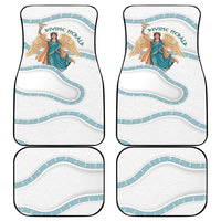 Iris Goddess Car Mats Winged Iris Caduceus Staff Rainbow Ribbon Greek Key