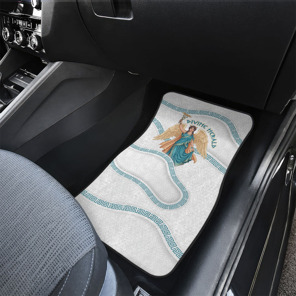 Iris Goddess Car Mats Winged Iris Caduceus Staff Rainbow Ribbon Greek Key
