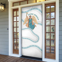 Iris Goddess Door Cover Winged Iris Caduceus Staff Rainbow Ribbon Greek Key