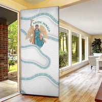 Iris Goddess Door Cover Winged Iris Caduceus Staff Rainbow Ribbon Greek Key