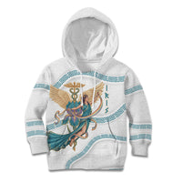 Iris Goddess Kid Hoodie Winged Iris Caduceus Staff Rainbow Ribbon Greek Key