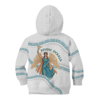 Iris Goddess Kid Hoodie Winged Iris Caduceus Staff Rainbow Ribbon Greek Key