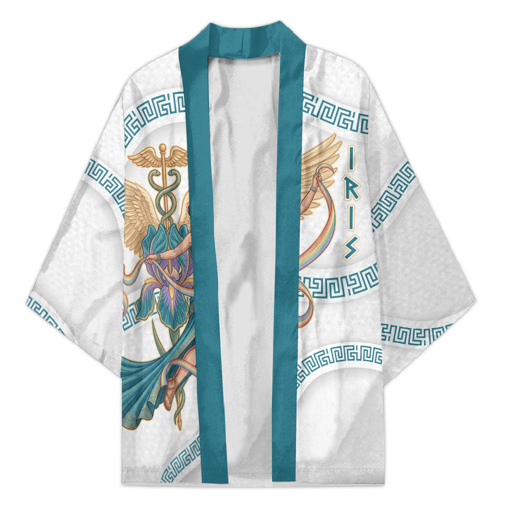 Iris Goddess Kimono Winged Iris Caduceus Staff Rainbow Ribbon Greek Key