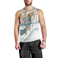 Iris Goddess Men Tank Top Winged Iris Caduceus Staff Rainbow Ribbon Greek Key