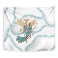 Iris Goddess Tapestry Winged Iris Caduceus Staff Rainbow Ribbon Greek Key