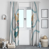 Iris Goddess Window Curtain Winged Iris Caduceus Staff Rainbow Ribbon Greek Key