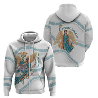 Iris Goddess Zip Hoodie Winged Iris Caduceus Staff Rainbow Ribbon Greek Key