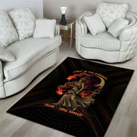 Hecate Triple Goddess Area Rug Greek Hecate Flaming Torches Key Snake And Hounds