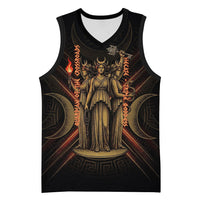 Hecate Triple Goddess Basketball Jersey Greek Hecate Flaming Torches Key Snake And Hounds