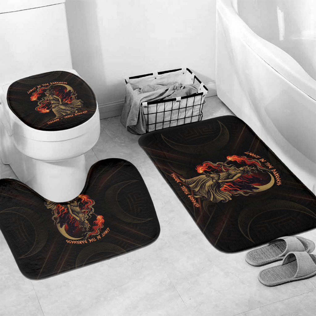 Hecate Triple Goddess Bathroom Set Greek Hecate Flaming Torches Key Snake And Hounds