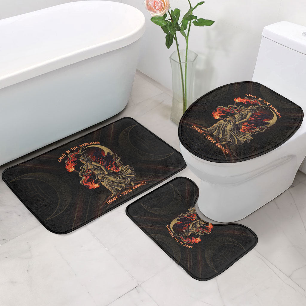 Hecate Triple Goddess Bathroom Set Greek Hecate Flaming Torches Key Snake And Hounds