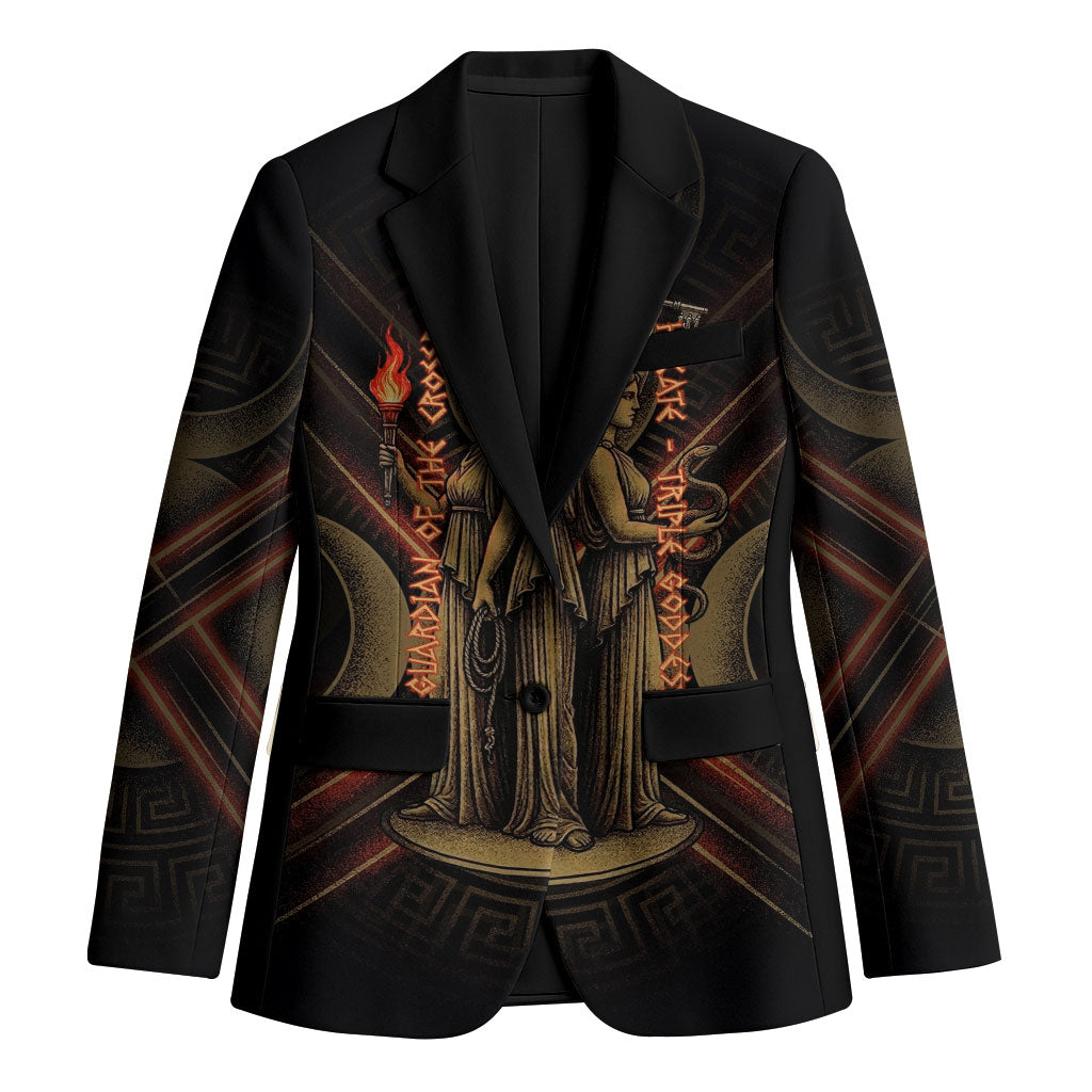 Hecate Triple Goddess Blazer Greek Hecate Flaming Torches Key Snake And Hounds