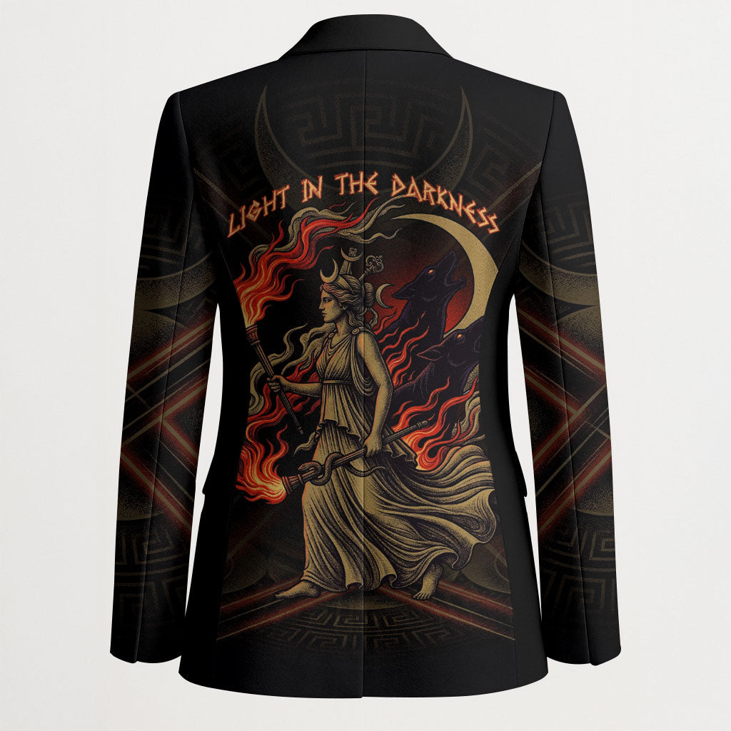 Hecate Triple Goddess Blazer Greek Hecate Flaming Torches Key Snake And Hounds