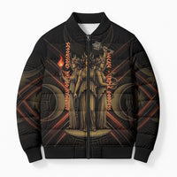 Hecate Triple Goddess Bomber Puffer Jacket Greek Hecate Flaming Torches Key Snake And Hounds