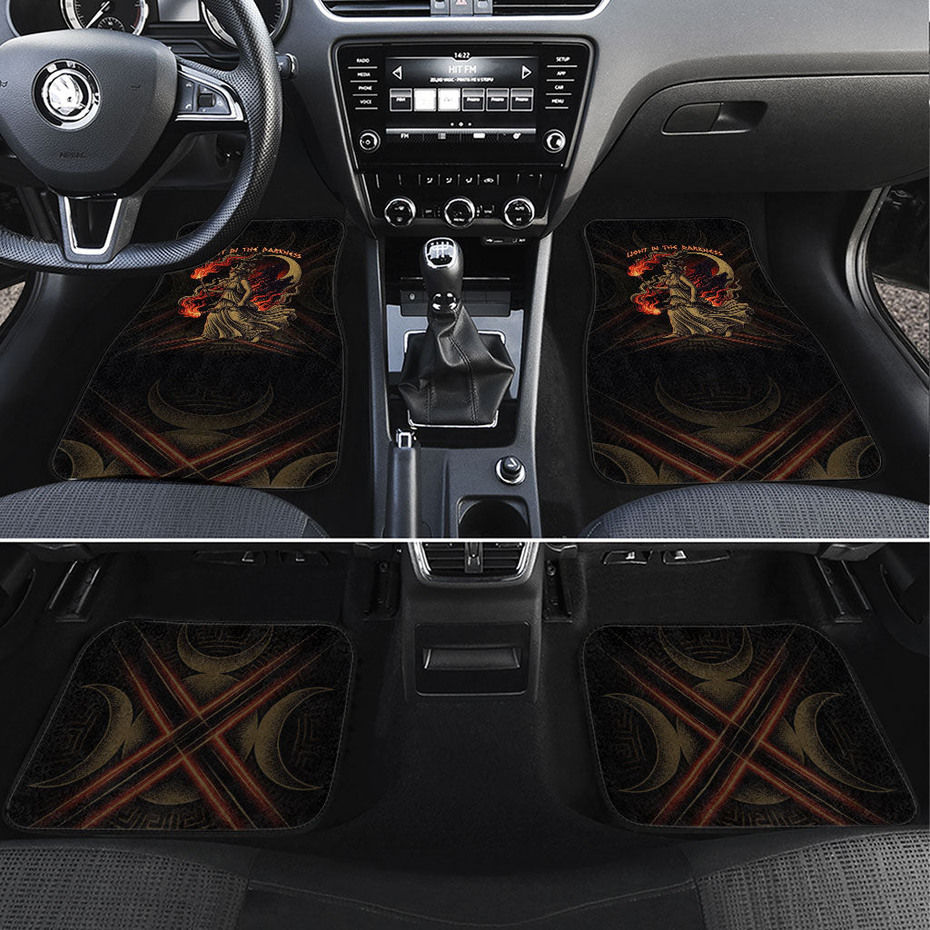 Hecate Triple Goddess Car Mats Greek Hecate Flaming Torches Key Snake And Hounds