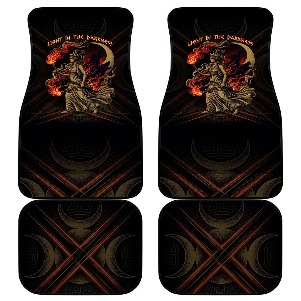 Hecate Triple Goddess Car Mats Greek Hecate Flaming Torches Key Snake And Hounds