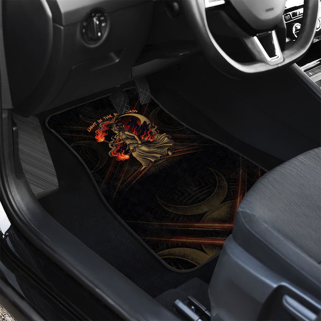 Hecate Triple Goddess Car Mats Greek Hecate Flaming Torches Key Snake And Hounds