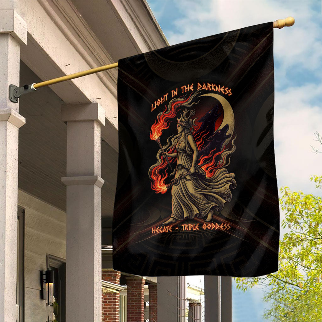 Hecate Triple Goddess Garden Flag Greek Hecate Flaming Torches Key Snake And Hounds