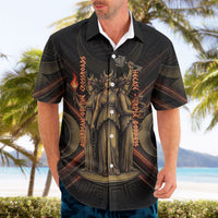 Hecate Triple Goddess Hawaiian Shirt Greek Hecate Flaming Torches Key Snake And Hounds