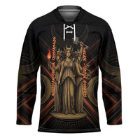 Hecate Triple Goddess Hockey Jersey Greek Hecate Flaming Torches Key Snake And Hounds