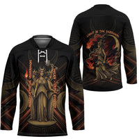 Hecate Triple Goddess Hockey Jersey Greek Hecate Flaming Torches Key Snake And Hounds