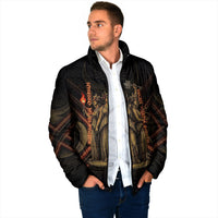 Hecate Triple Goddess Padded Jacket Greek Hecate Flaming Torches Key Snake And Hounds