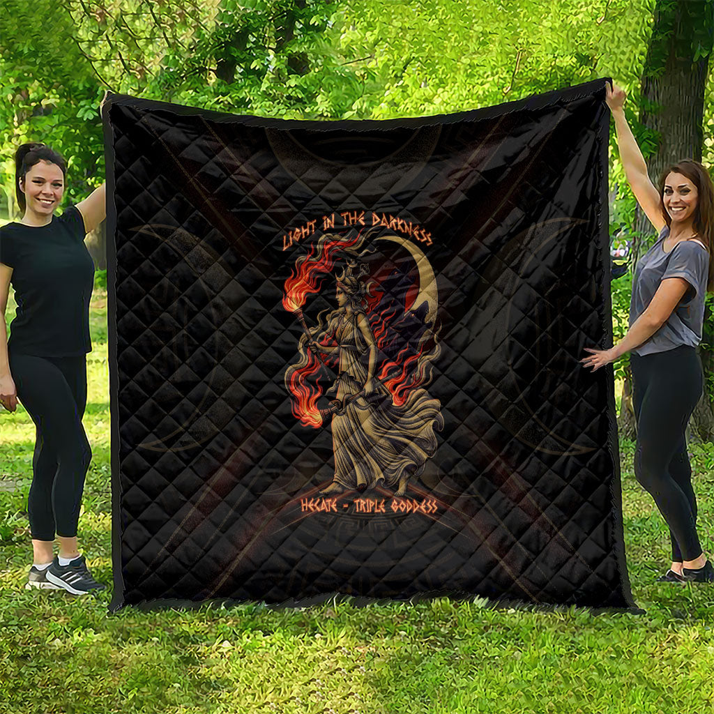 Hecate Triple Goddess Quilt Greek Hecate Flaming Torches Key Snake And Hounds