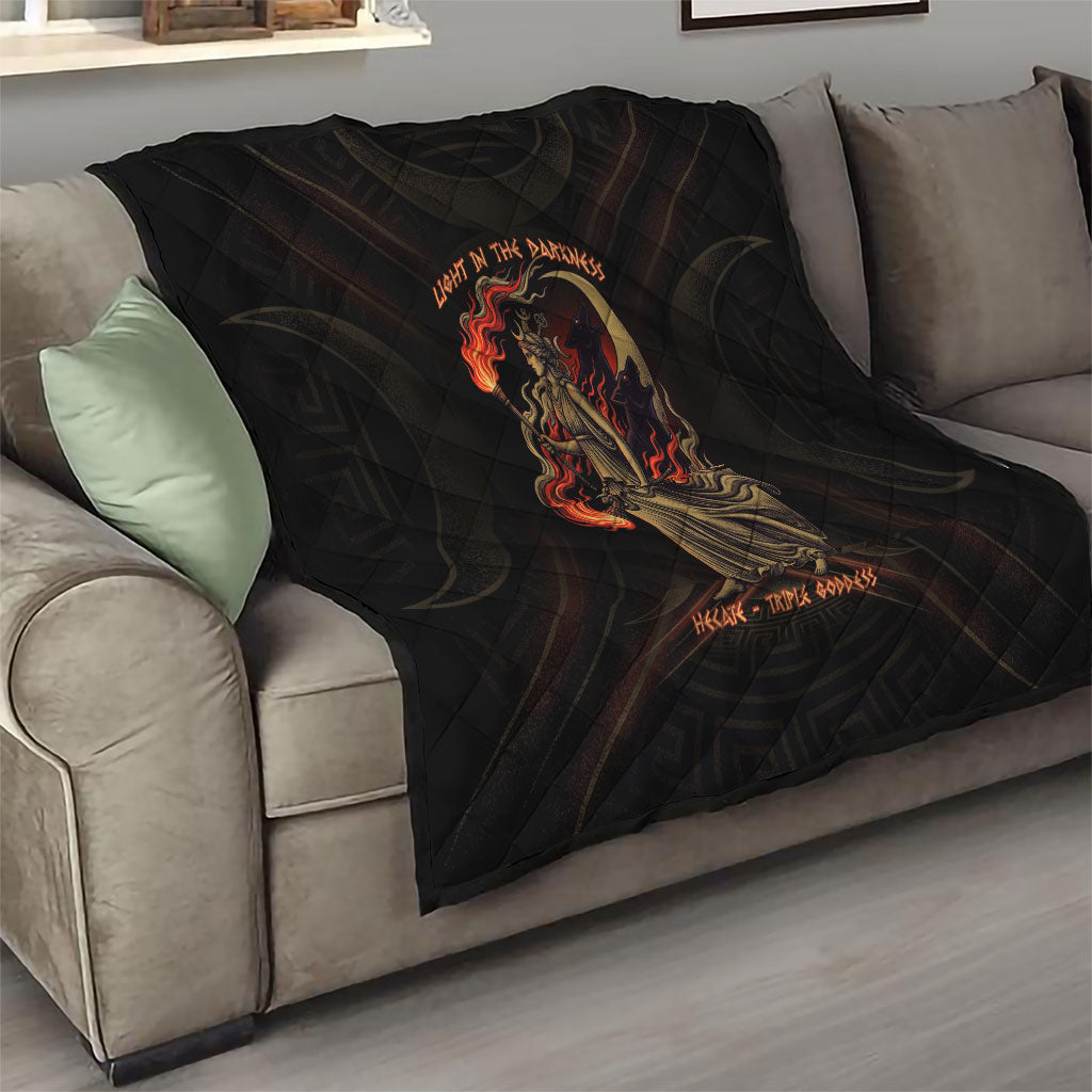 Hecate Triple Goddess Quilt Greek Hecate Flaming Torches Key Snake And Hounds