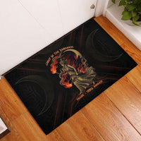 Hecate Triple Goddess Rubber Doormat Greek Hecate Flaming Torches Key Snake And Hounds