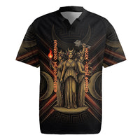 Hecate Triple Goddess Rugby Jersey Greek Hecate Flaming Torches Key Snake And Hounds