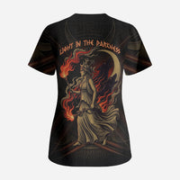 Hecate Triple Goddess Scrub Top Greek Hecate Flaming Torches Key Snake And Hounds