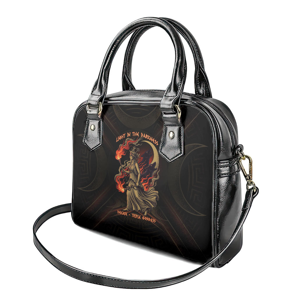 Hecate Triple Goddess Shoulder Handbag Greek Hecate Flaming Torches Key Snake And Hounds